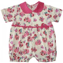 Red Rose Baby Girls Romper Suit